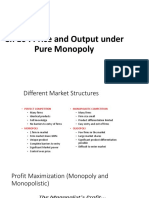 CH 10: Price and Output Under Pure Monopoly