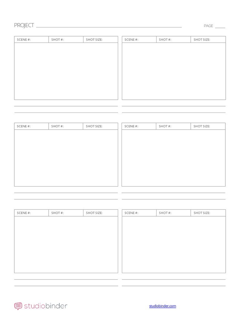 A4 Storyboard Template 6Panel Portrait StudioBinder PDF
