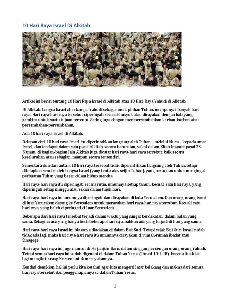 10 Hari Raya Yahudi | PDF