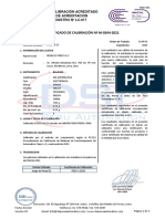 Certificado de Calibración #M-0344-2021