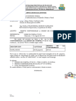 Informe de conformidad a orden de compra de papel bond para la Municipalidad Provincial de Huancane