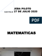 Prueba Piloto Lunes 27 de Julio 2020