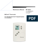 Installation and Maintenance Manual Im 1234-2 Bacnet Thermostat