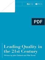 Leading Quality in The 21st Century