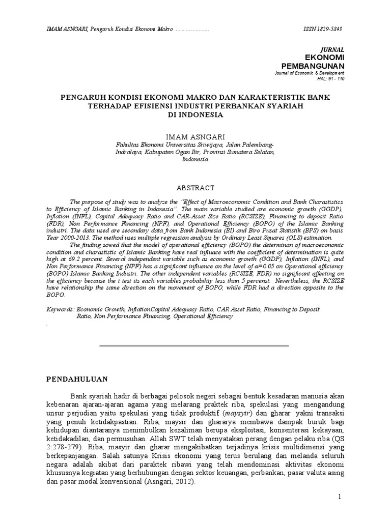 Jurnal Amin Ekonomi Makro Pdf Banking Economies