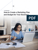 How To Create A Marketing Plan and Budget For Your Business: Template