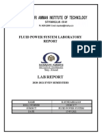 Fluid Power System Laboratory Report
