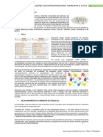 Ética, cidadania e relações socioprofissionais