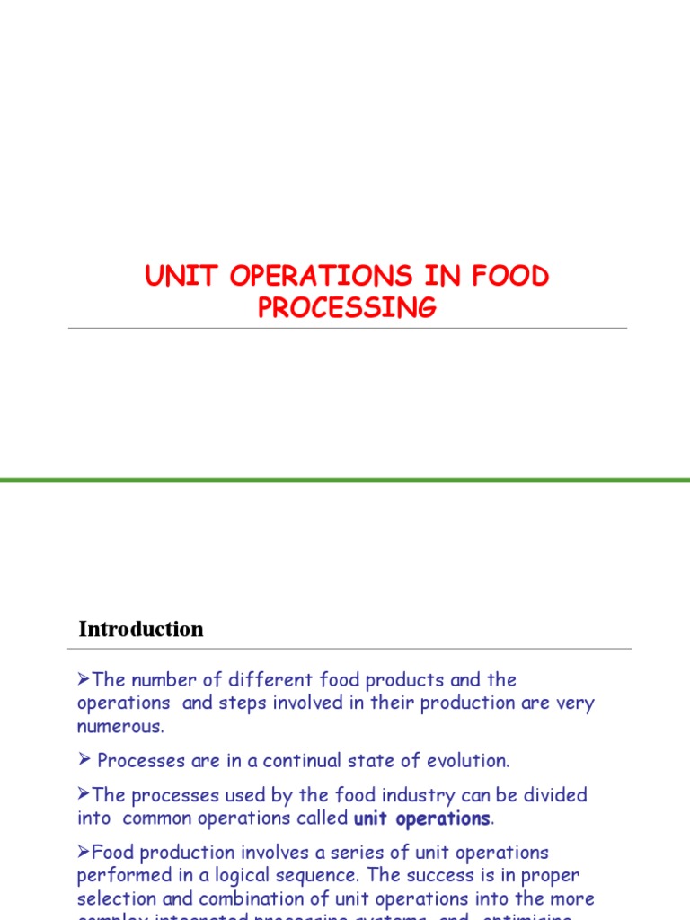 Unit Operations in Food Processing PDF Foods Liquids