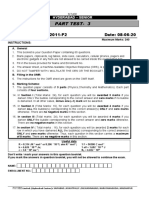 Part Test - 3 (Senior) Question Paper 2011-P2 8-6-2020-F