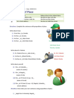 Prepositions of Place