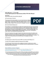 AOC-056 Issue 1, 3 June 2021: Foreign Object Ingestion & In-Flight Shutdown (IFSD) of PW1100G-JM Engine