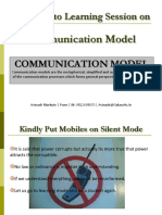 Welcome To Learning Session On: Communication Model