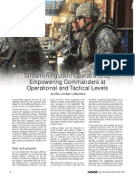 Streamlining Joint Operations by Empowering Commanders at Operational and Tactical Levels (Armor Magazine Nov-Dec 2011)