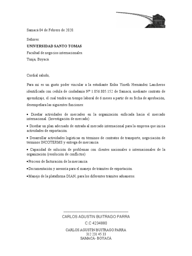 Carta de Funciones PDF