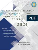 La Administración de RRHH Como Proceso. Políticas de RRHH