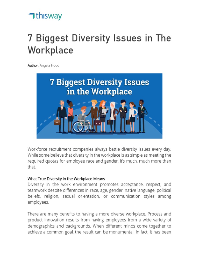 Key Diversity Challenges in the Workplace | PDF | Diversity (Business ...