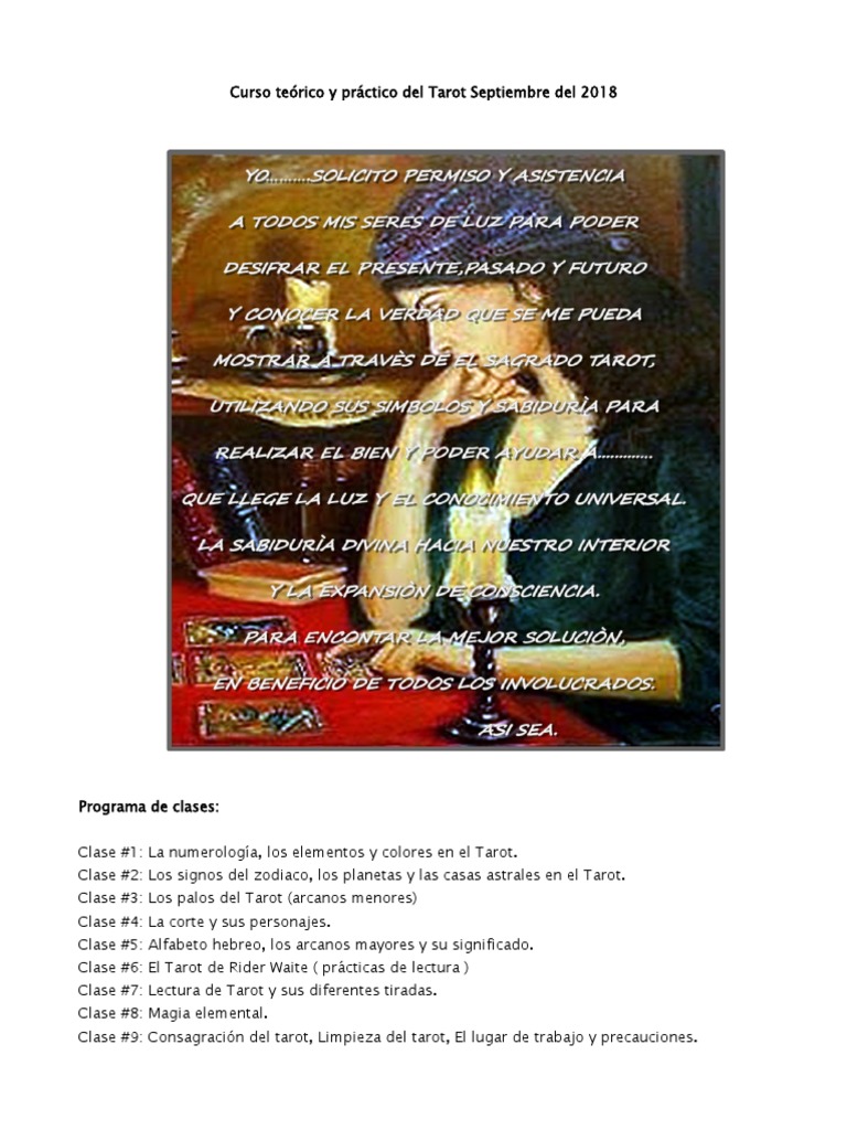 Curso Completo de Tarot: Clases y Significados | PDF | Tarot | Los símbolos