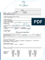 Ficha podológica para avaliação de pés