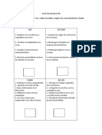 Autoevaluacion Califícate Del 20 Al 100 En, Cada Recuadro, Según Tus Conocimientos, Hazlo Honestamente