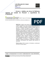 Escolarização de Jovens e Adultos Em Áreas de Reforma Agrária Do Estado Do Paraná