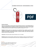 Ficha Tecnica - Extintor de Incendio Portatil Inox - Espuma Mecanica 9 Litros - Id - 2117