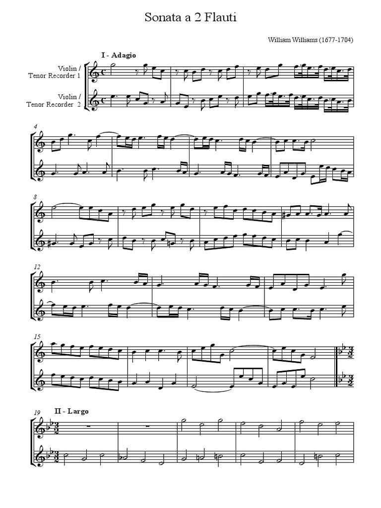 Williams, W.Sonata 2 Flutes PDF Classical Music Compositions For
