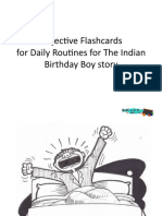 Objective Flashcards For Daily Routines For The Indian Birthday Boy Story