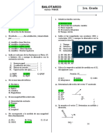 Balotario Fisica 1° Secundaria