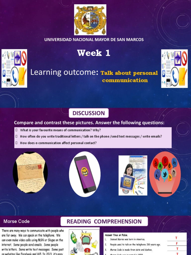 Week 1 PDF Text Messaging Verb