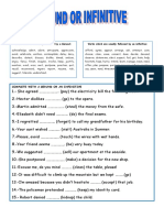 Gerund or Infinitive Worksheet