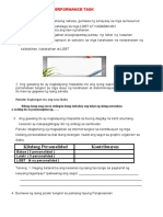 Performance Task 3rd Grading