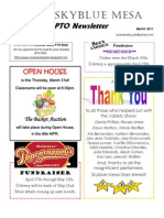 Skyblue Mesa PTO March 2011 Newsletter