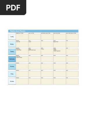Weekly meal planner
