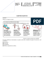 Avaliação bimestral de Educação Física para 7o ano do Ensino Fundamental