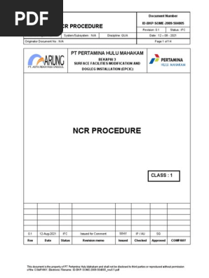 NCR PROCEDURE