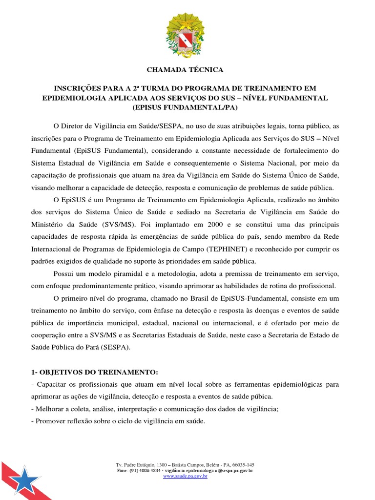 EpiSUS Fundamental | PDF | Epidemiologia | Desenvolvimento profissional