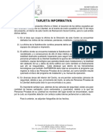 Tarjeta Informativa Motín Cereso Colima