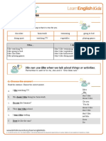 Grammar Games Like and Dont Like Worksheet