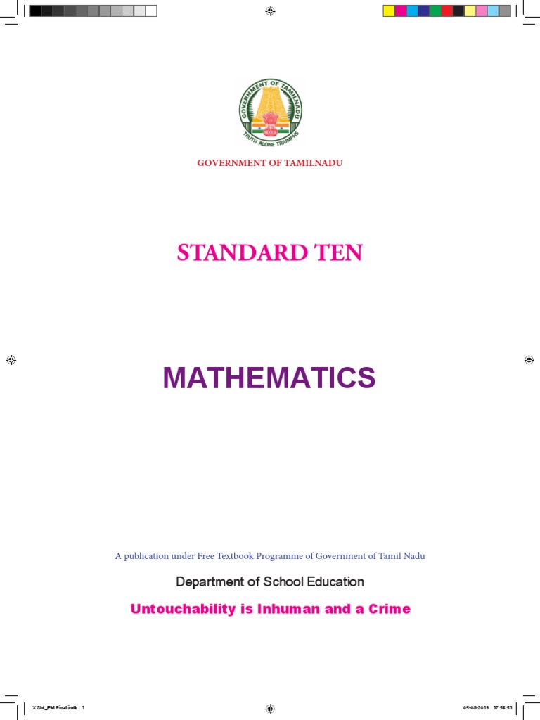 X STD - Mathematics EM | PDF | Function (Mathematics) | Teaching ...