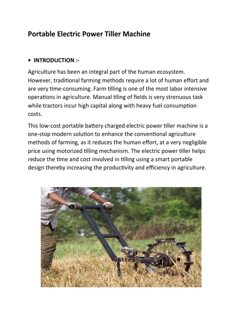 Battery operated power tiller hotsell