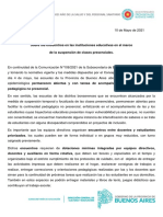 Comunicado Ampliatorio Sobre Clases Presenciales en El Marco de La Suspensión de Clases 2