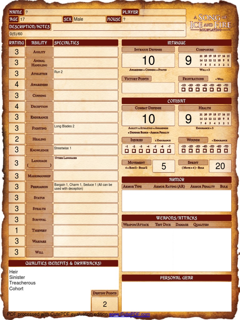 Character Stats and Combat Mechanics | PDF
