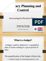 Budgetory Planning and Controll