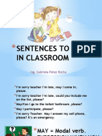 Sentences To Use in Classroom: Ing. Gabriela Pérez Rocha