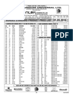 Bonded Standard Price List - 01.05.2016