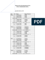 Jadwal Mata Pelaran Kelas Viii C