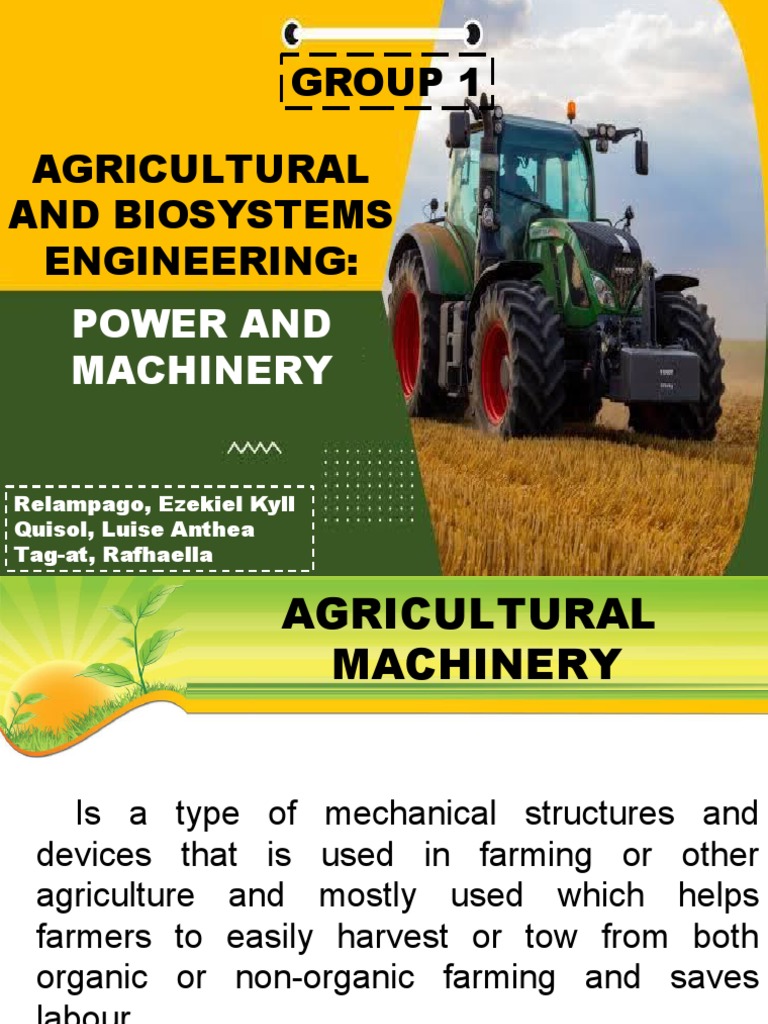 Agricultural Power and Machinery Report PDF Agricultural Machinery