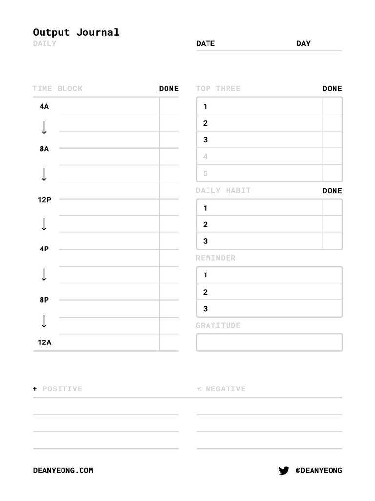 Daily Output Journal | PDF