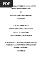 Phytochemical Analysis On Moringa Oleife